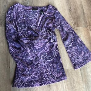 Paisley Sparkle tie back top